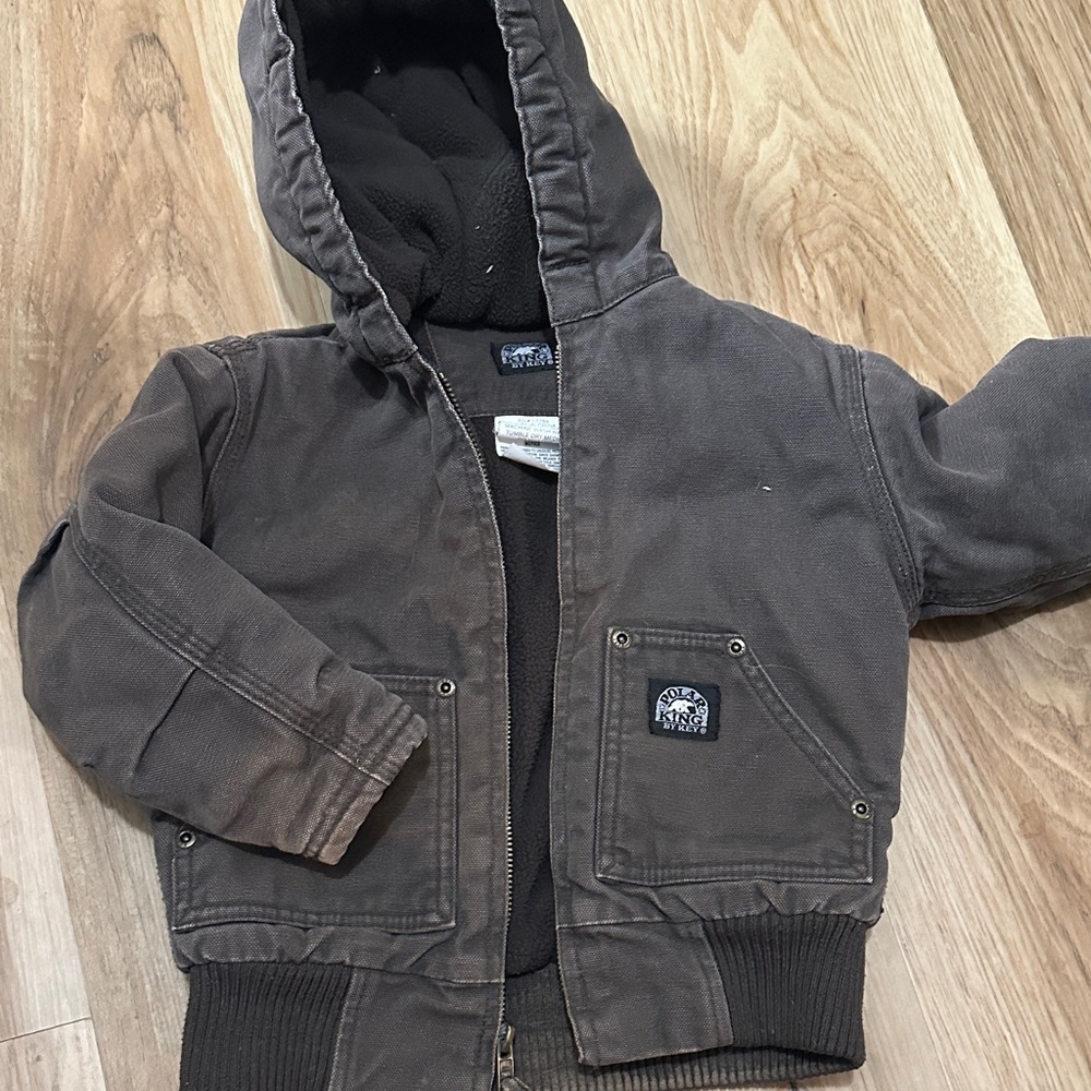 Cozy Black Kids Hooded Jacket
